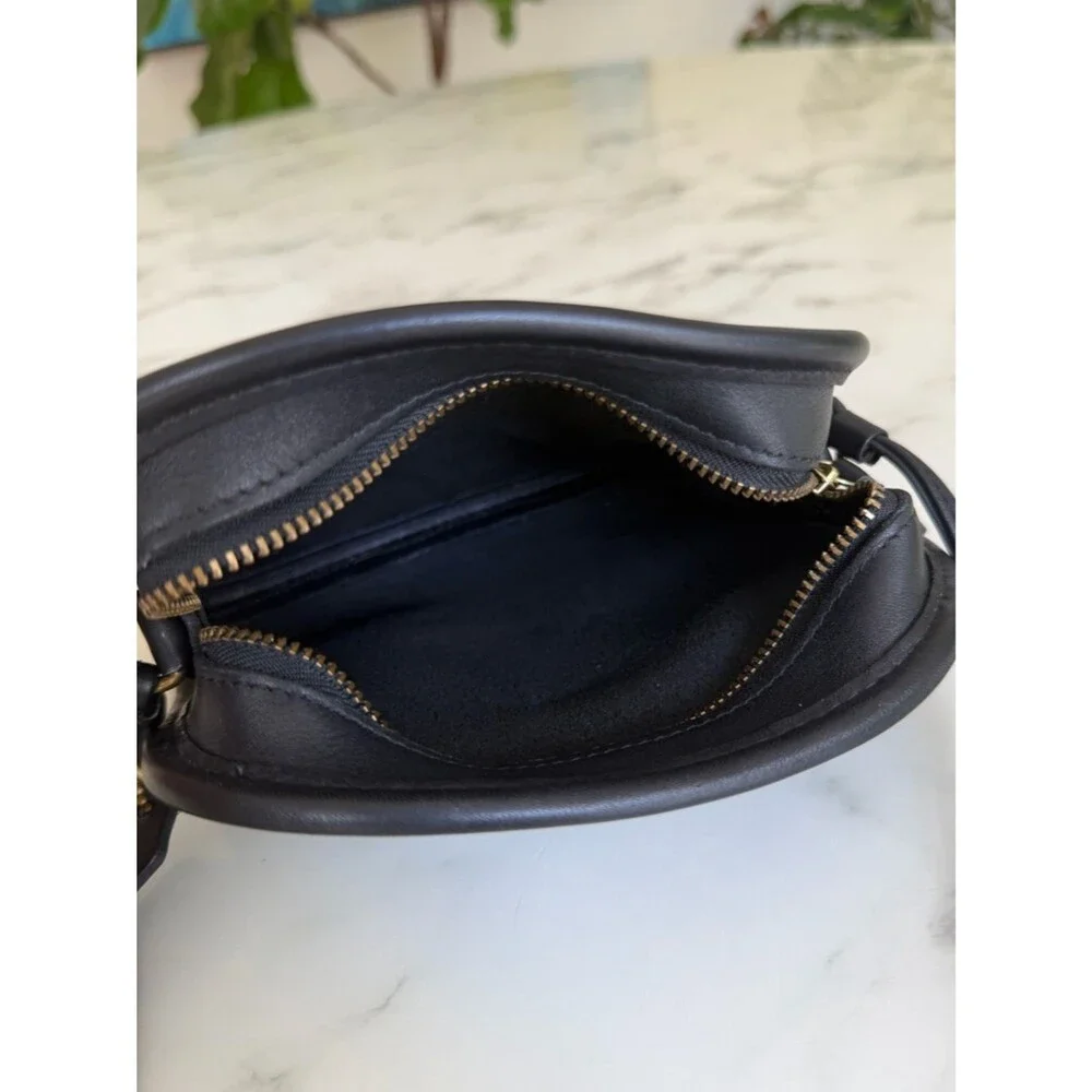 COACH Vintage Abbie Crossbody Bag 9017 Black Leather with Hang Tag 90's Y2K